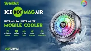 SpinBot IceDot Mag Air Ultra-Slim Ultra-Lite Magnetic Mobile Phone Cooler I 15W Freeze Cooling.