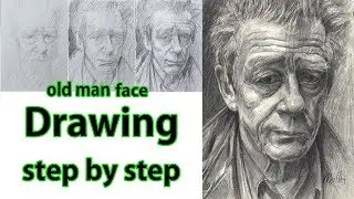 Portrait of old man-REALISTIC FACE  drawing