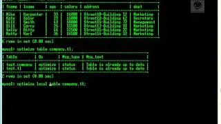 mysql 03 12 table maitainence statements optimize