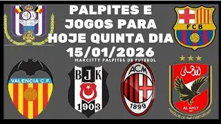 PALPITES DE FUTEBOL PARA HOJE QUINTA 15/01/2026 + BILHETES PRONTOS (COPA DA EUROPA).