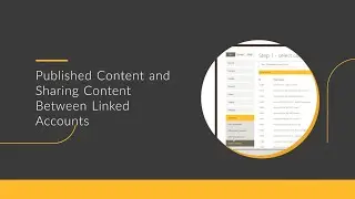Published Content and Shared Content