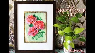 3D DECOUPAGE ART Rose