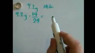 Scrap Gold Calculation of Value Contained.