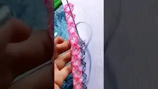 Borders stitch Ideas🎀#shortvideo #stitchtricks #handmade #stitch #sewing #stitching #highlights