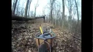 Homemade Bob Ibex bike trailer - trail maintenance day