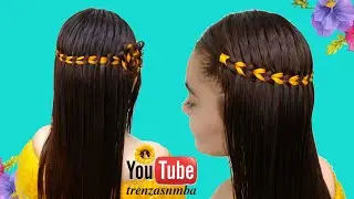 HERMOSA TRENZA EN CASCADA CON LISTON O TIJERA | PEINADOS PARA NIÑAS | TRENZAS NMBA