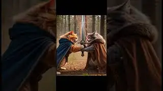samurai cat fight #shorts #viral #trending #funny #cat #youtubeshorts #reels #viralvideo
