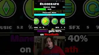 ManerK Gets 40% on Bloodbath...  #geometrydash #gd #twitch #shorts #bloodbath