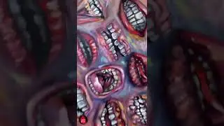 Creepy Teeth Oil Painting - Peculiarly Ashley Voortman