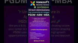 PGDM in Rural Management - Admissions Open