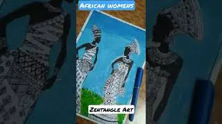 African womens| Zentangle art||