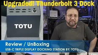TOTU (Upgraded) Universal USB-C 4K Triple Display Docking Station Thunderbolt 3 dock