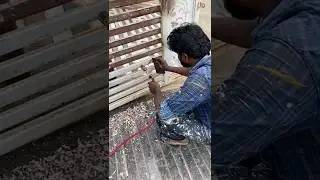 removing oil paint with fire 🔥 #construction #shorts #shortfeed