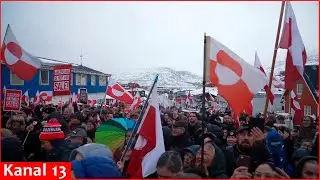 Thousands march in Greenland to support Arctic island