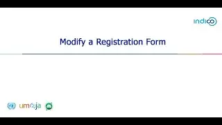 Registration Management 5: Modify a Registration Form (for a registrant)