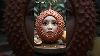 Lychee & Pomegranate With Human Faces?! 🍒😳 | AI Funny Short #trending #ahmadai #funny #3dshorts