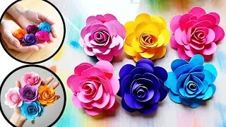 How to make beautiful rose flower with paper। Easy process rose flower making 🌹🌹🌹