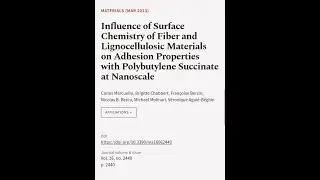 Influence of Surface Chemistry of Fiber and Lignocellulosic Materials on Adhesion Pro... | RTCL.TV