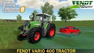 Farming Simulator 19 - FENDT VARIO 400 TRACTOR Pulls a Car out of the Swamp