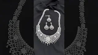 Beautiful American diamond long necklace || ad jewelley #trending #viral #youtubeshorts #subscribe