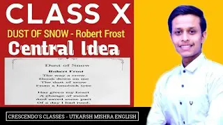 ● Dust Of snow by Robert Frost ||Central Idea #cbsc #iit #icse  #net #motivation #Utkarsh 