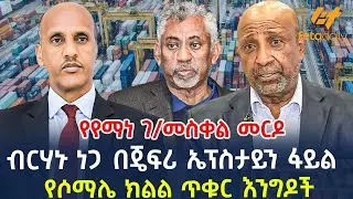 Ethiopia - ብርሃኑ ነጋ በጄፍሪ ኤፕስታይን ፋይል፣ የየማነ ገ/መስቀል መርዶ፣ የሶማሌ ክልል ጥቁር እንግዶች