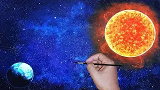 How To Draw The Sun For Beginners / Drawing Sun In Space / VERY EASY STEP BY STEP