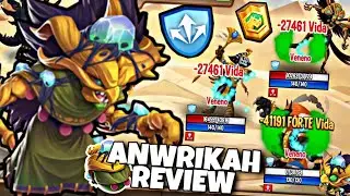 REVIEW DO ANWRIKAH (M&Iacute;TICO DO PASSE GR&Aacute;TIS) N&Iacute;VEL 100 EM BATALHA!! EVAS&Atilde;O EM &Aacute;REA!! Monster Legends