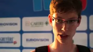 Tobias Potye (GER) after winning the High Jump, Rieti 2013