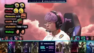 UOL vs DRX | 2020 Worlds Groups Day 1 | Twitch VOD with Chat