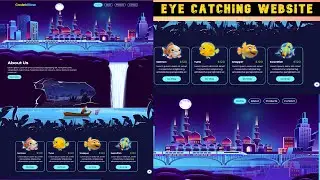 eye catching website using html css javascript || Beautiful website design