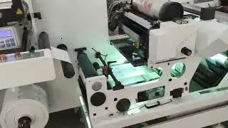 Semi rotary die cutting with semi rotary flexo unit
