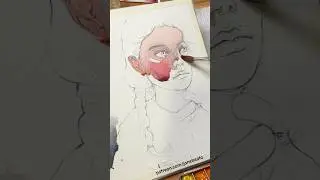 #watercolorportrait Multicolor skin color - first wash application #watercolortechniques #art