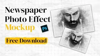 Newspaper Photo Effect Mockup Tutorial | Adnan Riaz