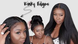 😍 Hyperrealism Kinky Edges 🔥 HD Lace Frontal Ventilated Wig 😱 | ft. iLIKEHAIR