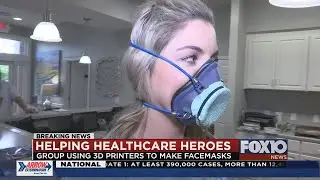 Orthodontic lab using 3D printer to make masks for medical workers