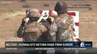 Military journalists return home from Europe