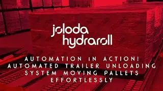 Automation in Action! Automated Trailer Unloading System Moving Pallets Effortlessly