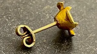 Making Men&rsquo;s Stud Earring out of COIN with Zircon