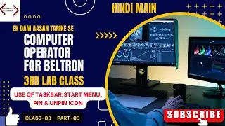 Window Lab Class-03|Use of taskbar|Pin & Unpin Icon|Show hide icon|Start Menu|Toolbar Part-03