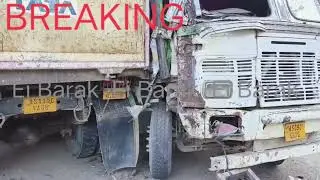 Accident between two trucks on National Highway No. 6