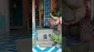 mini clay village house making ✨#shortvideo #clayart #minihouse#handmade