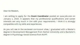 Techniques for crafting a professional Cover Letter