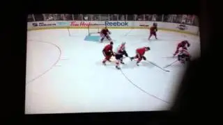 NHL 13 goalie does Harlem shake and I'm sexy and I know it