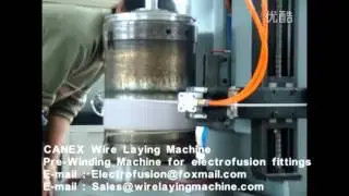 Pre-winding machine for the electrofusion fittings production -winding wire