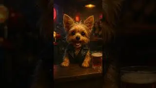 Denny the Biker Pup Hits the Bar with Hot Girls! 🎱🍺