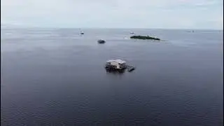 DJI mini 2 flying from Green Key Beach to Durney Key