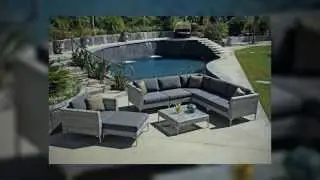 8 Piece Ibis Modern Wicker Outdoor Sectional Sofa Set by Harmonia Living