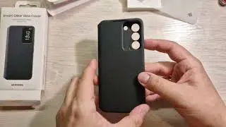Распаковка и обзор Чехла Samsung Smart Clear View Cover для Samsung Galaxy S22 черный (2160р 4К)