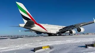 Emirates A380-861 (A6-EOZ) from Dubai DXB (EK139) Prague Airport 4K